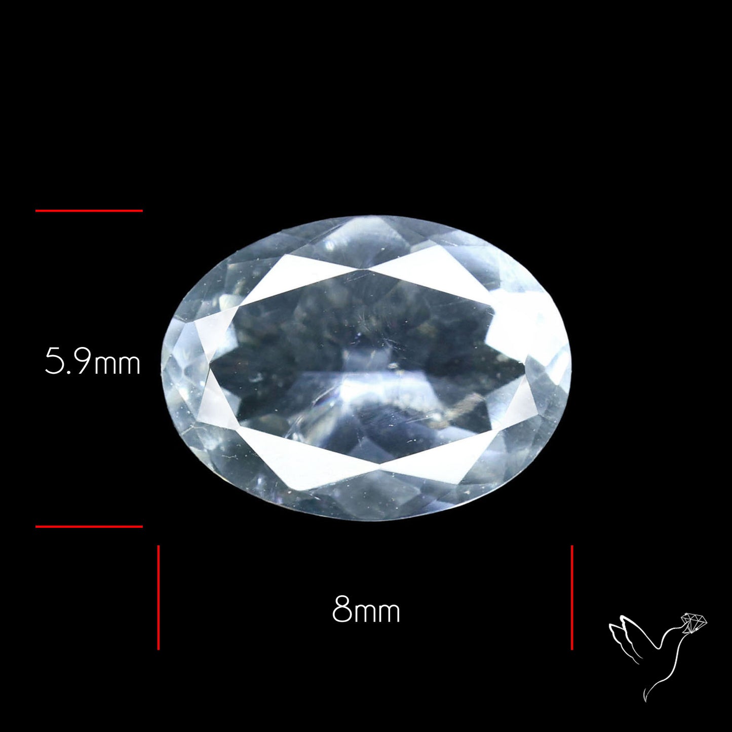 Hyalite Opal Faceted Fluorescent under UV Light