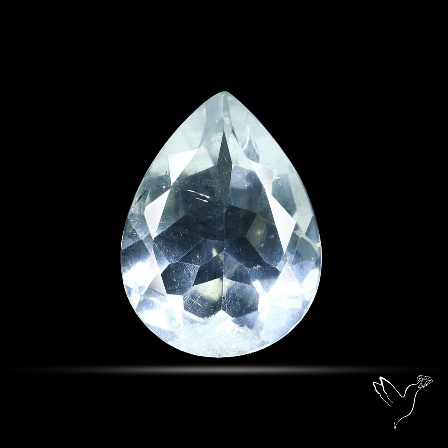 Hyalite Opal Faceted Fluorescent under UV Light