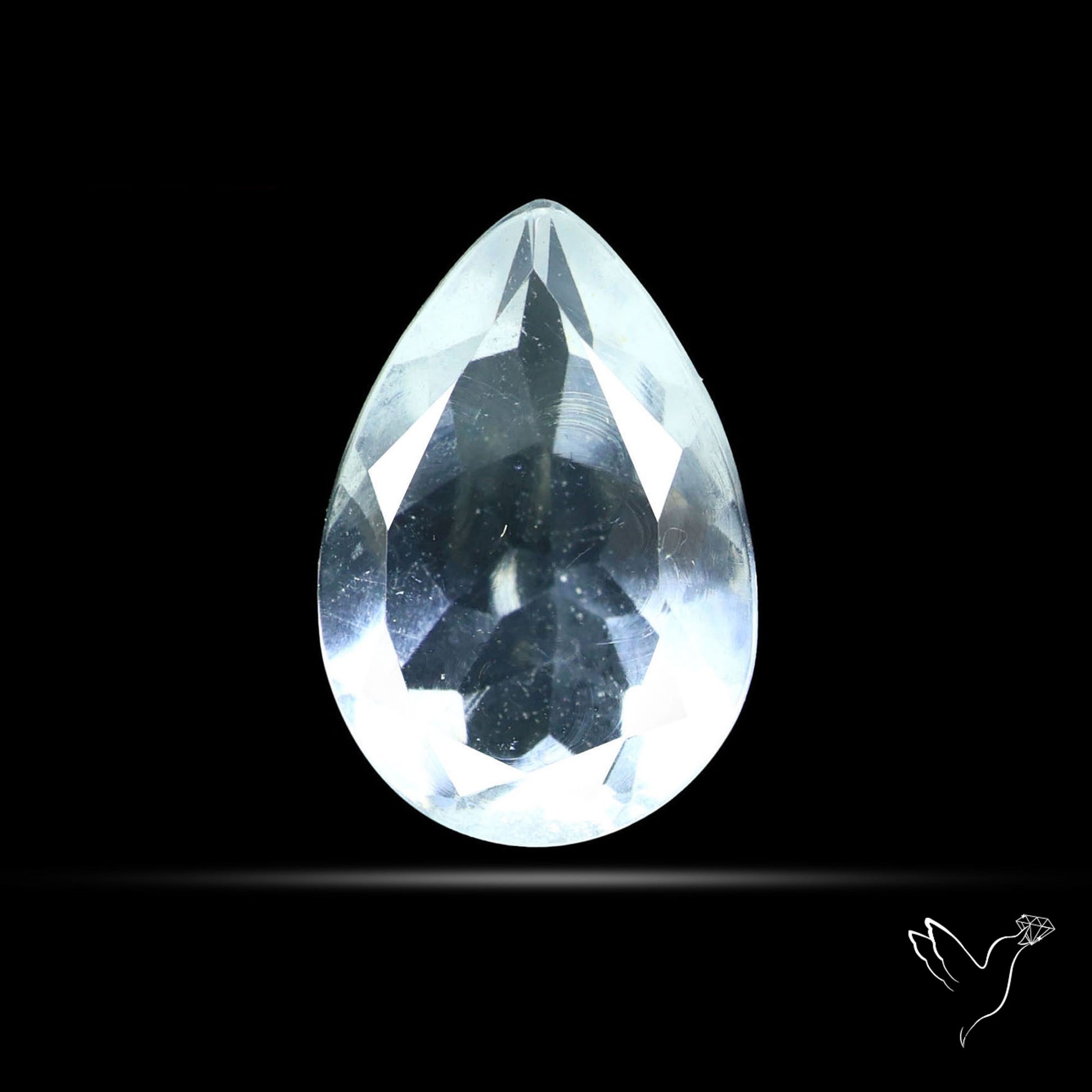 Hyalite Opal Faceted Fluorescent under UV Light