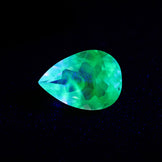 Hyalite Opal Faceted Fluorescent under UV Light