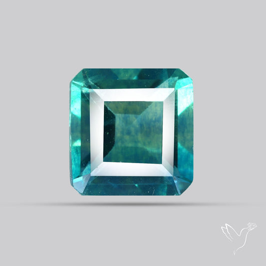AAA Teal Blue Fluorite Faceted Fine Gemstone