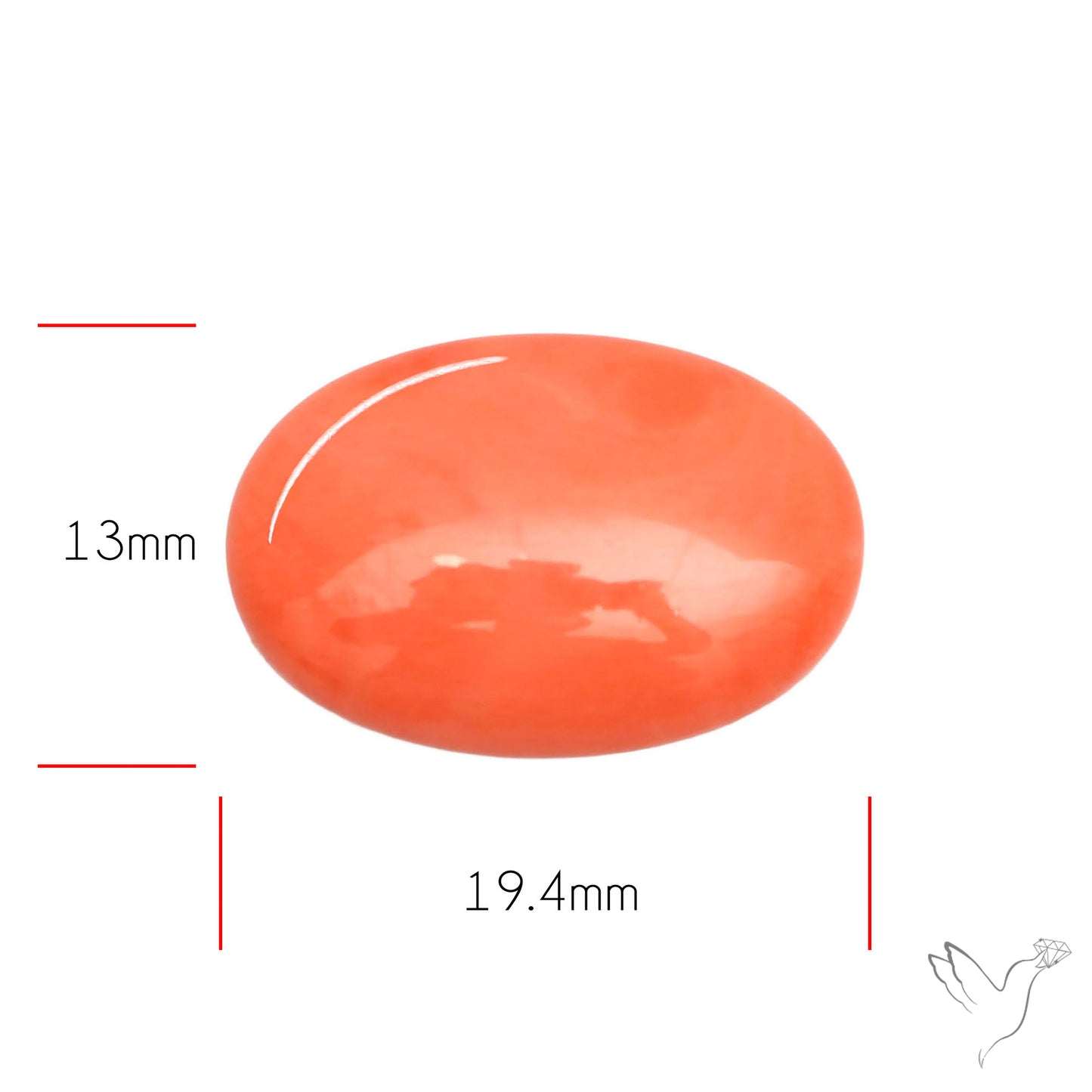 Japanese Red Coral Rare Cabochon