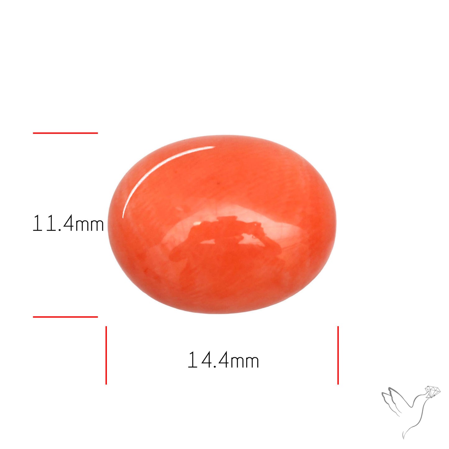 Japanese Red Coral Rare Cabochon