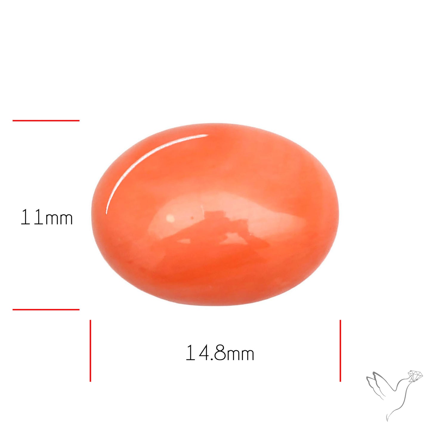 Japanese Red Coral Rare Cabochon