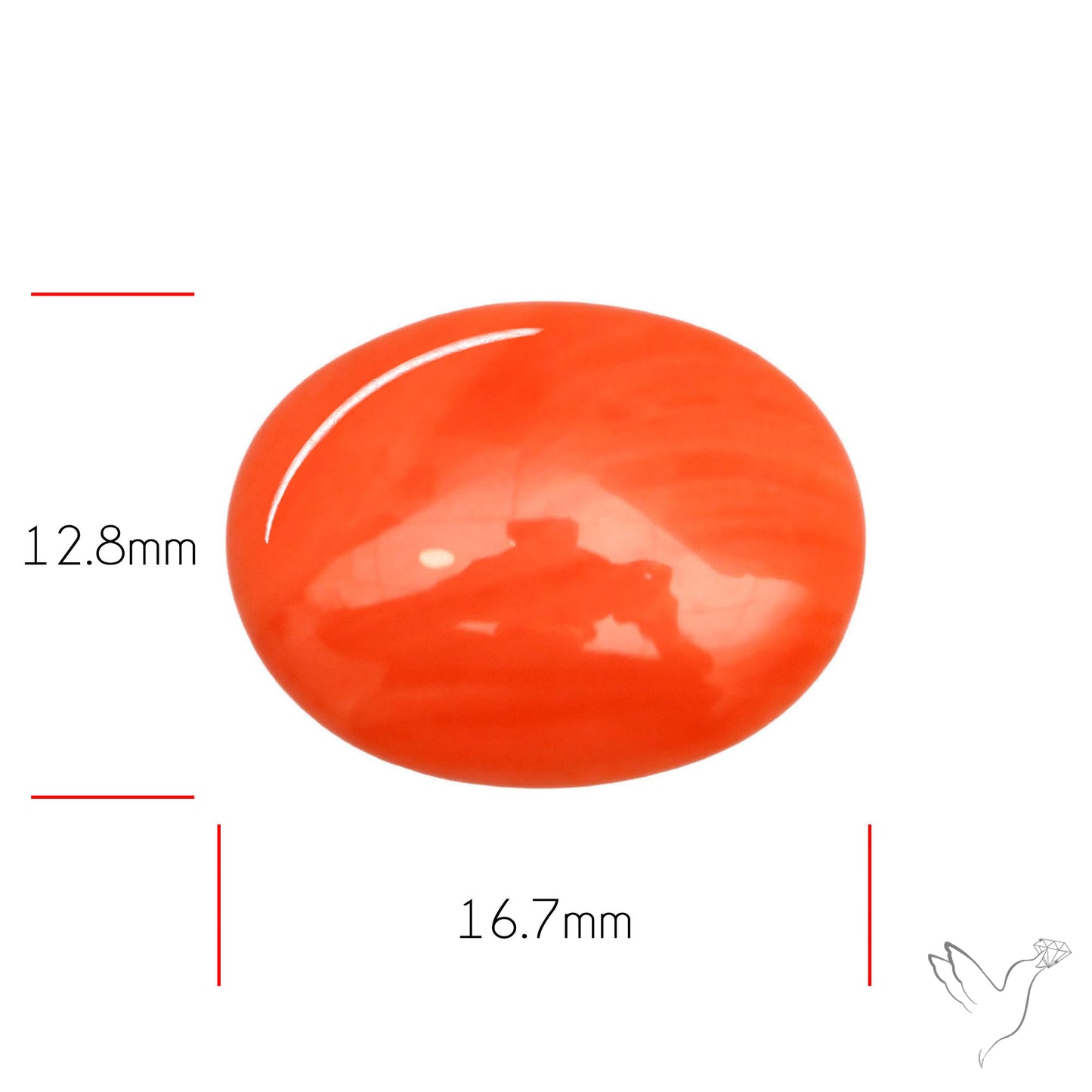 Japanese Red Coral Rare Cabochon