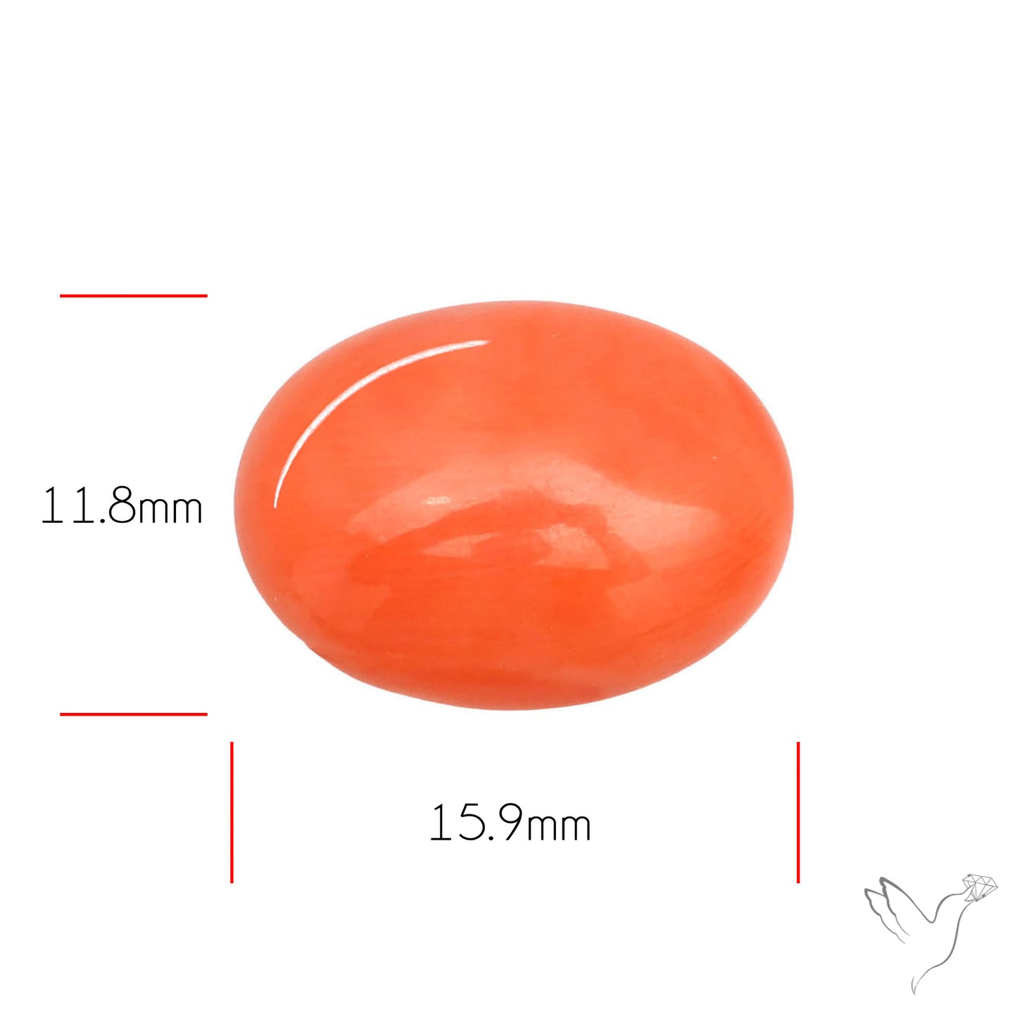 Japanese Red Coral Rare Cabochon