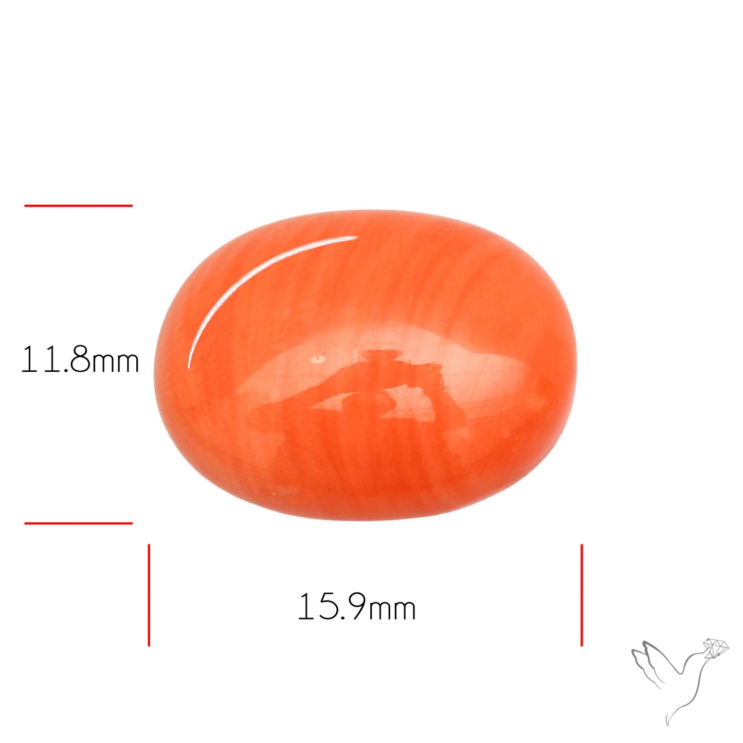 Japanese Red Coral Rare Cabochon