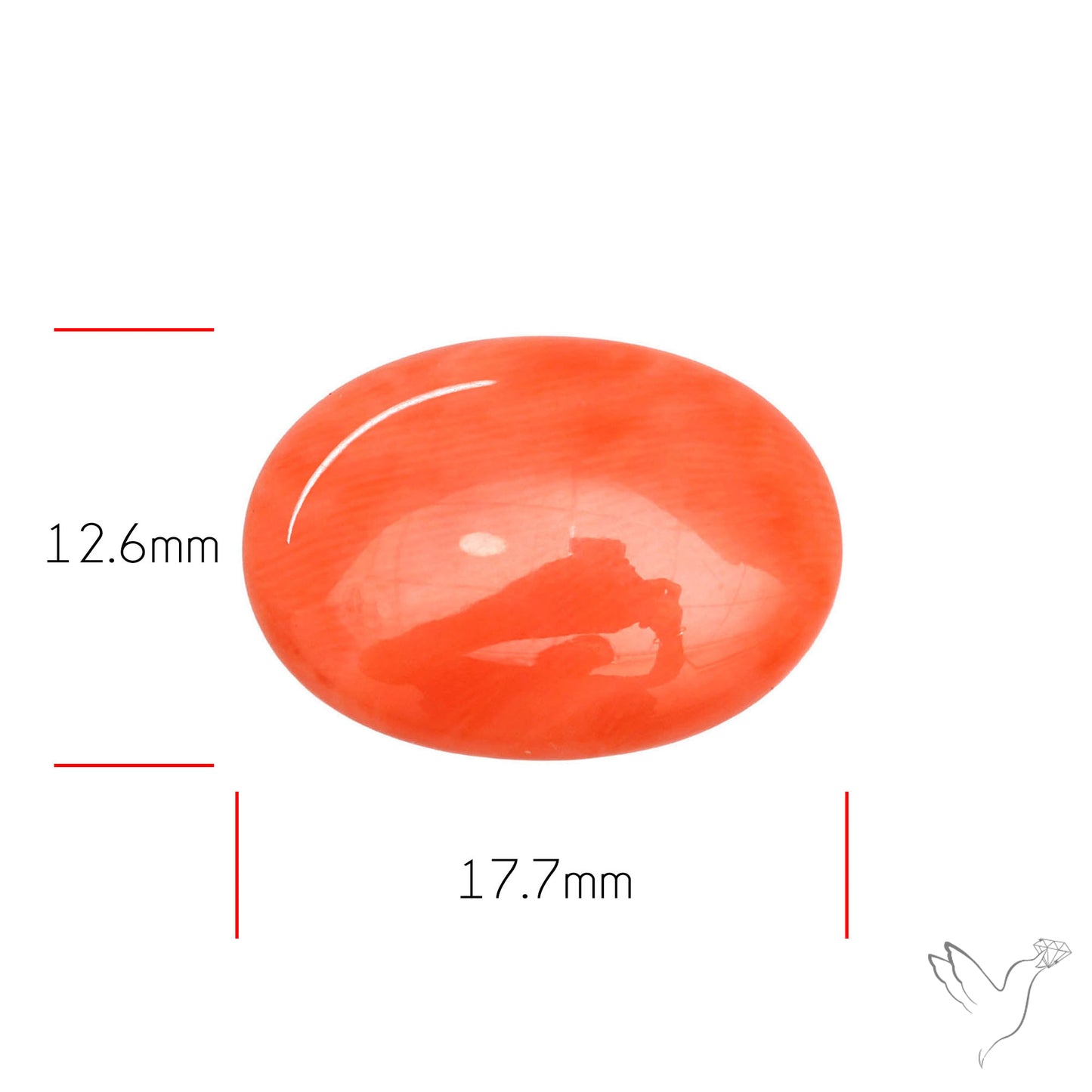 Japanese Red Coral Rare Cabochon