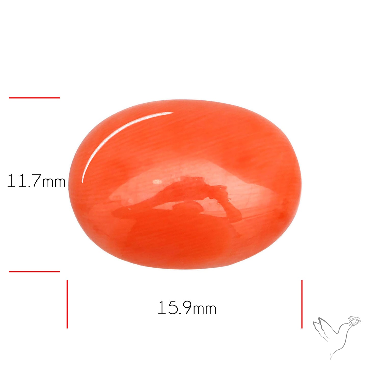 Japanese Red Coral Rare Cabochon