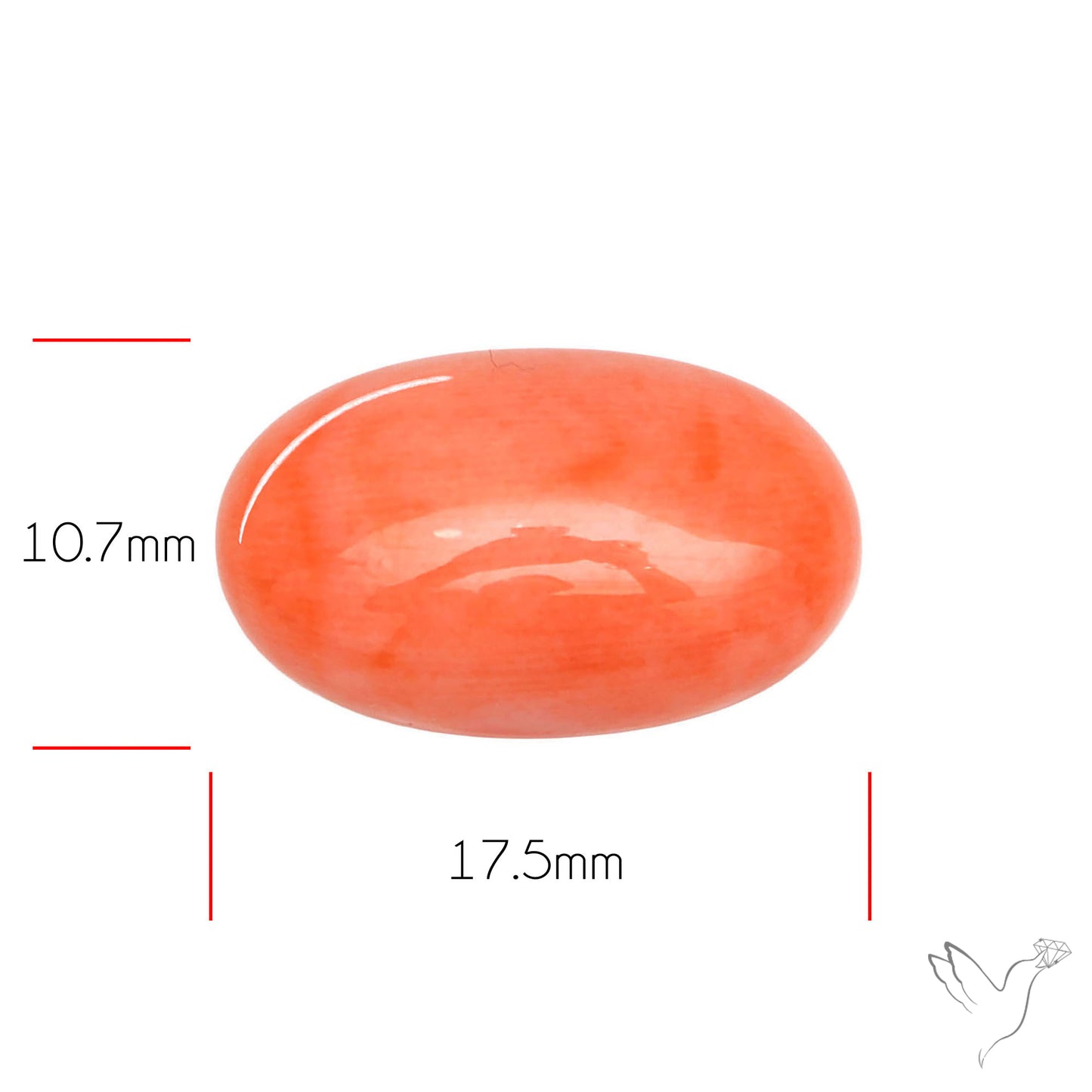 Japanese Red Coral Rare Cabochon