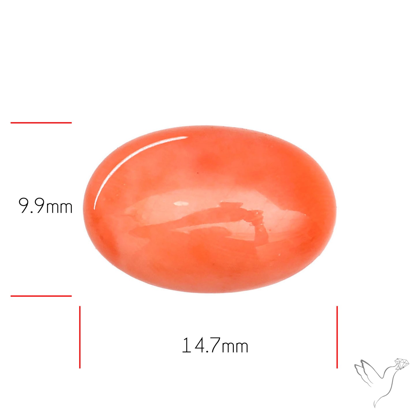 Japanese Red Coral Rare Cabochon