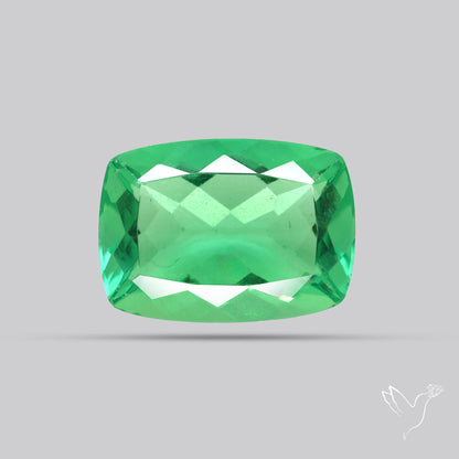 Deep Mint Green Fluorite Faceted Fine Gemstone