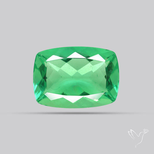 Deep Mint Green Fluorite Faceted Fine Gemstone