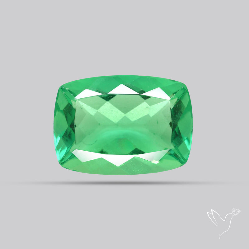 Deep Mint Green Fluorite Faceted Fine Gemstone