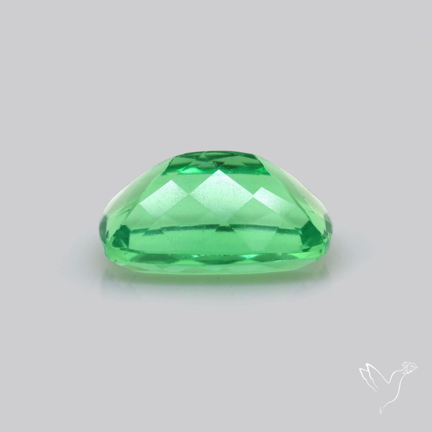 Deep Mint Green Fluorite Faceted Fine Gemstone