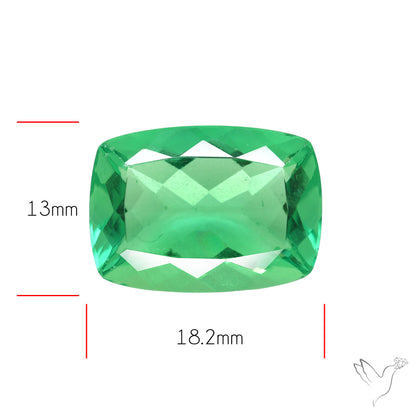 Deep Mint Green Fluorite Faceted Fine Gemstone