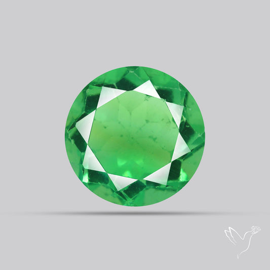 Deep Mint Green Fluorite Faceted Fine Gemstone
