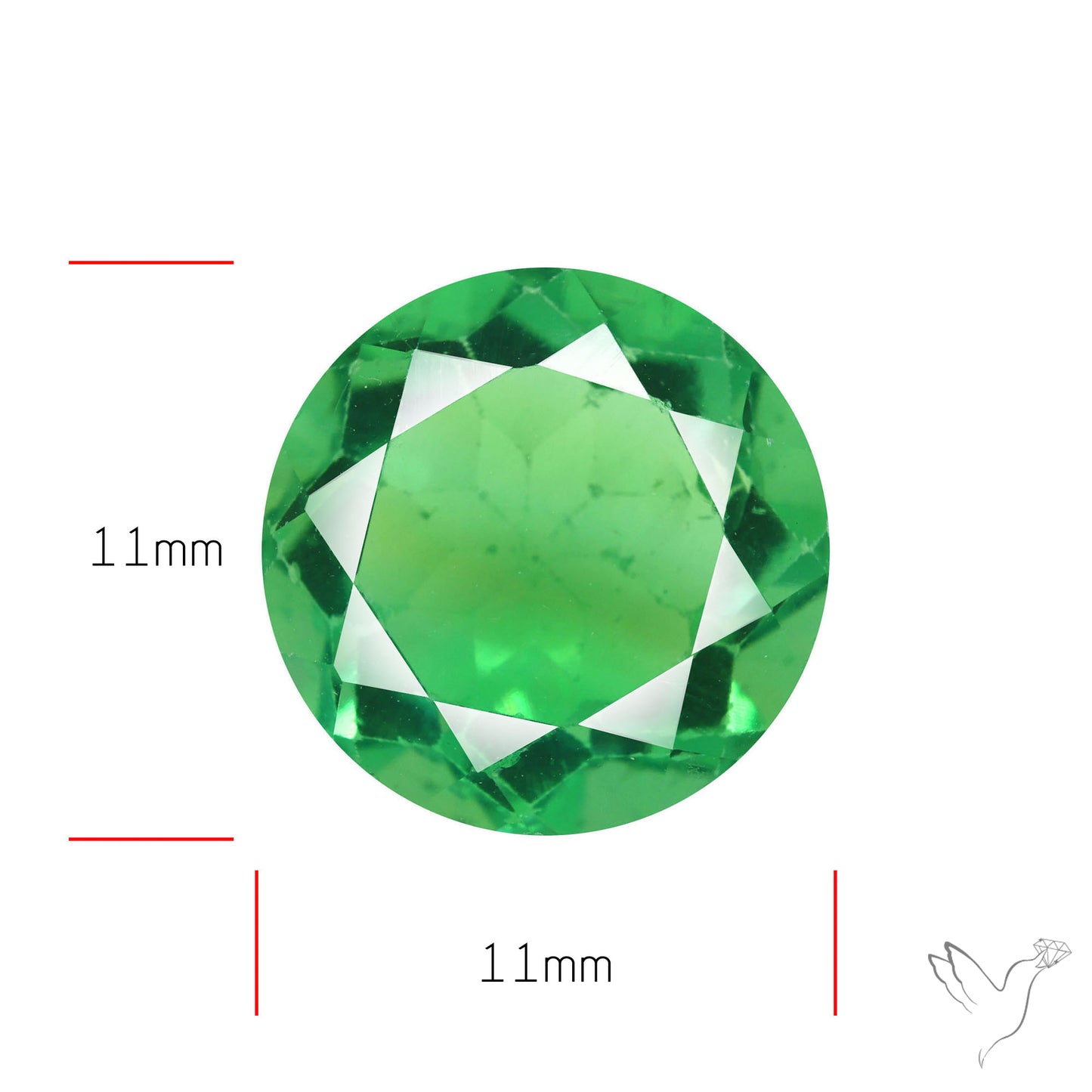 Deep Mint Green Fluorite Faceted Fine Gemstone