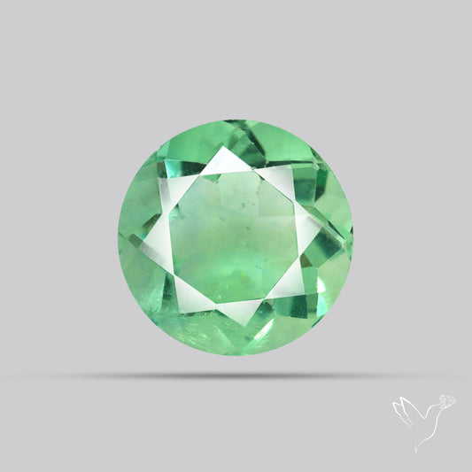 Deep Mint Green Fluorite Faceted Fine Gemstone