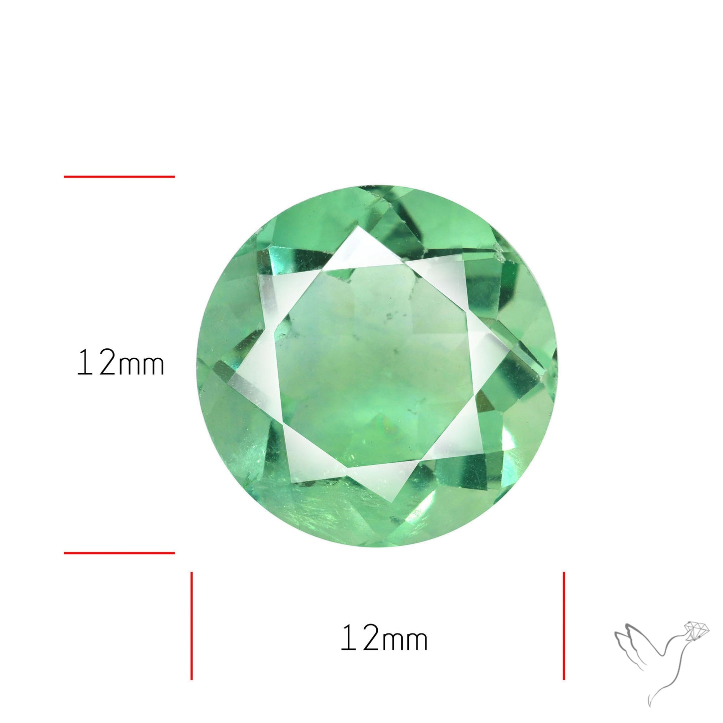 Deep Mint Green Fluorite Faceted Fine Gemstone