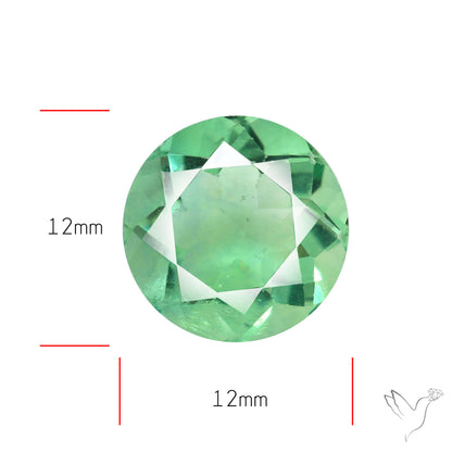 Deep Mint Green Fluorite Faceted Fine Gemstone