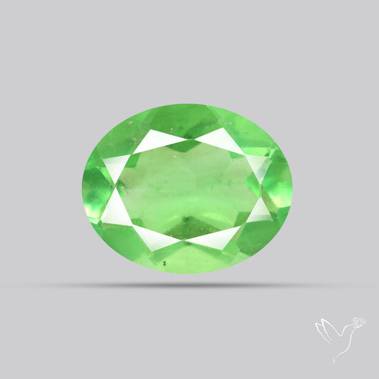 Deep Mint Green Fluorite Faceted Fine Gemstone