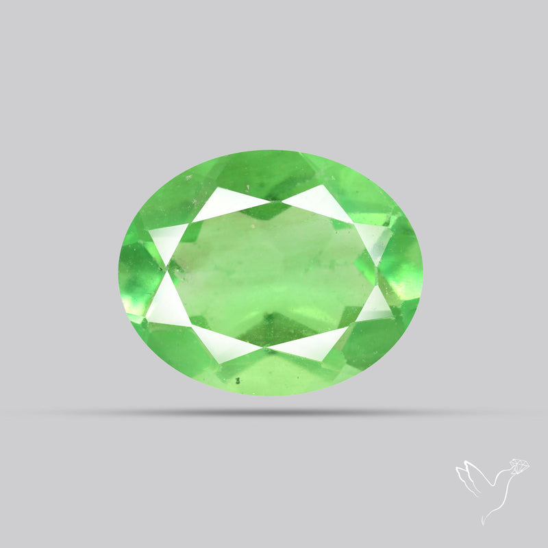 Deep Mint Green Fluorite Faceted Fine Gemstone