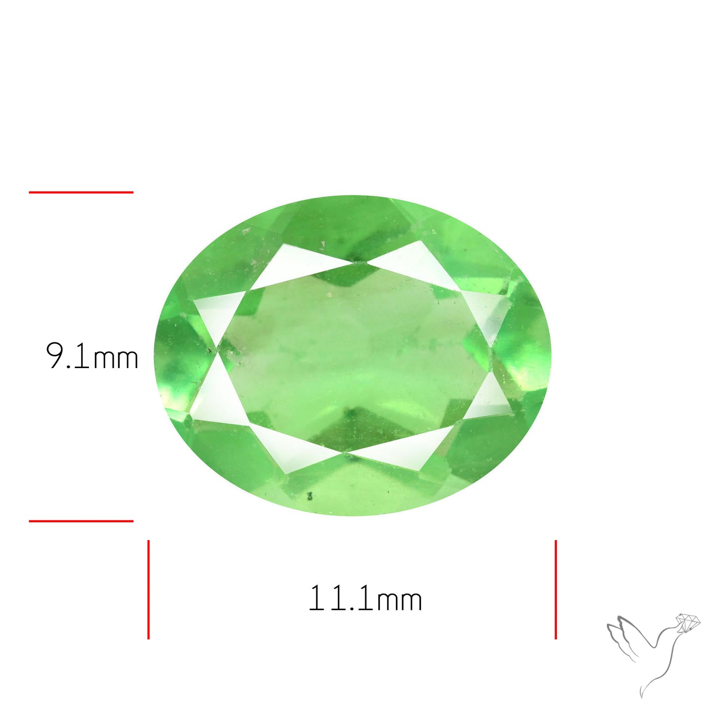 Deep Mint Green Fluorite Faceted Fine Gemstone