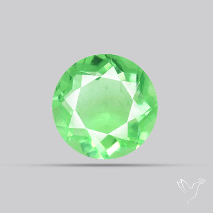 Deep Mint Green Fluorite Faceted Fine Gemstone