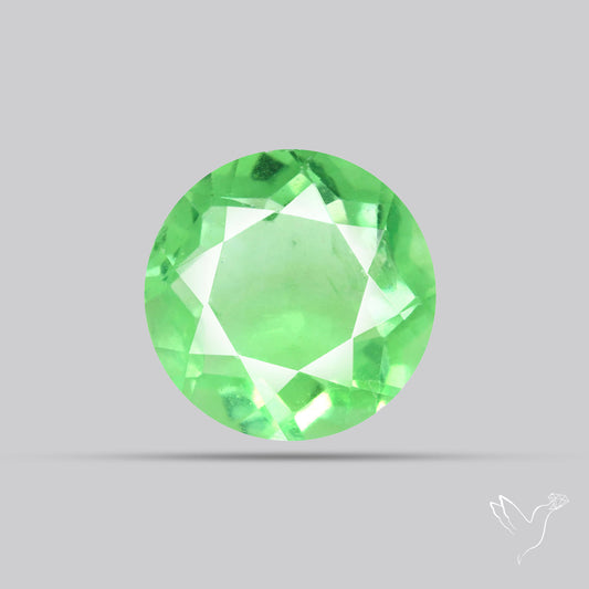 Deep Mint Green Fluorite Faceted Fine Gemstone