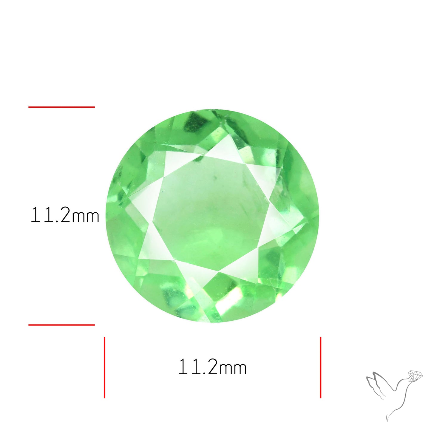 Deep Mint Green Fluorite Faceted Fine Gemstone
