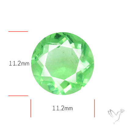 Deep Mint Green Fluorite Faceted Fine Gemstone