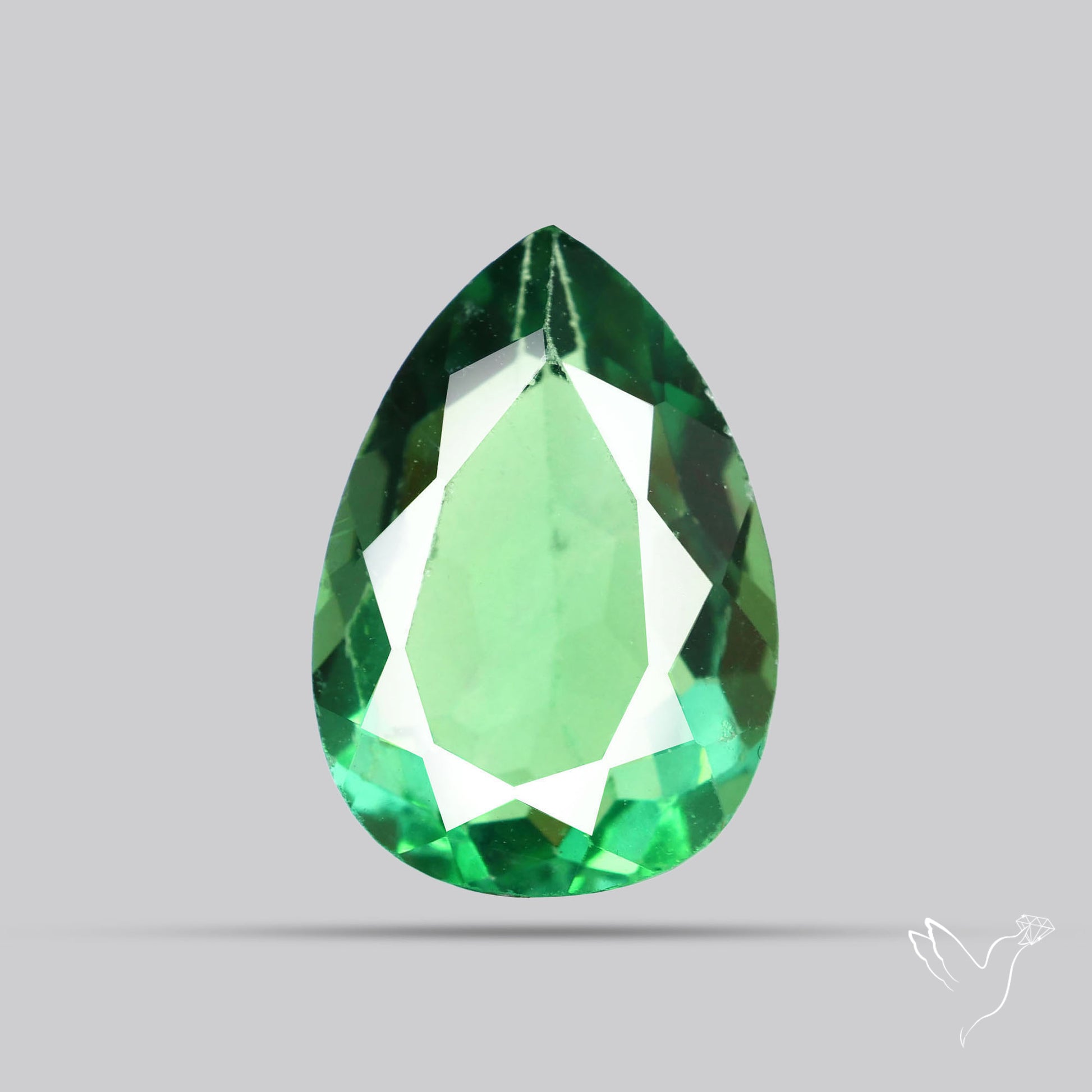 Deep Mint Green Fluorite Faceted Fine Gemstone
