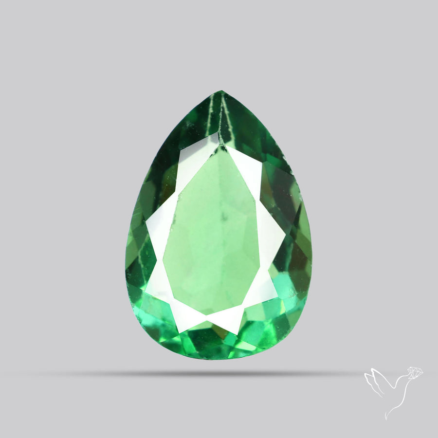 Deep Mint Green Fluorite Faceted Fine Gemstone