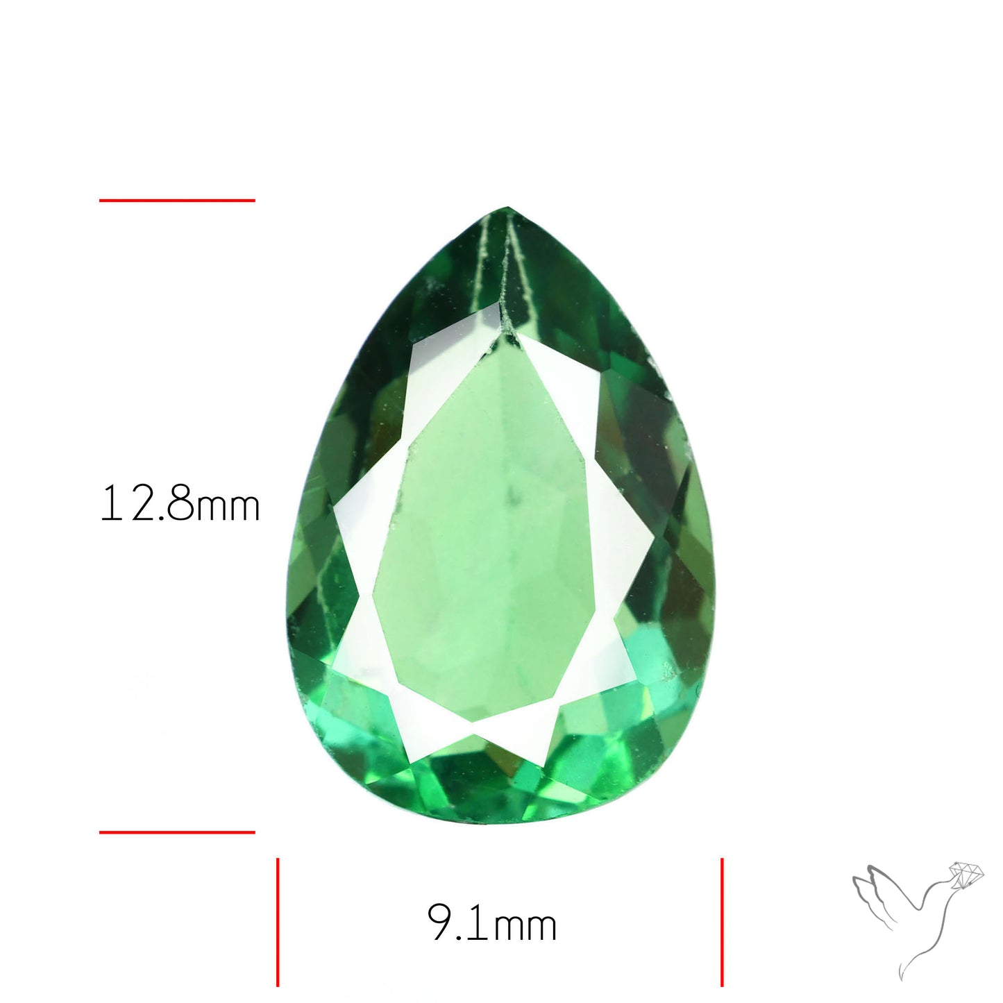 Deep Mint Green Fluorite Faceted Fine Gemstone