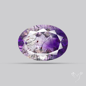 Faceted Lepidocrocite In Amethyst Super Seven Amethyst Fine Gemstone