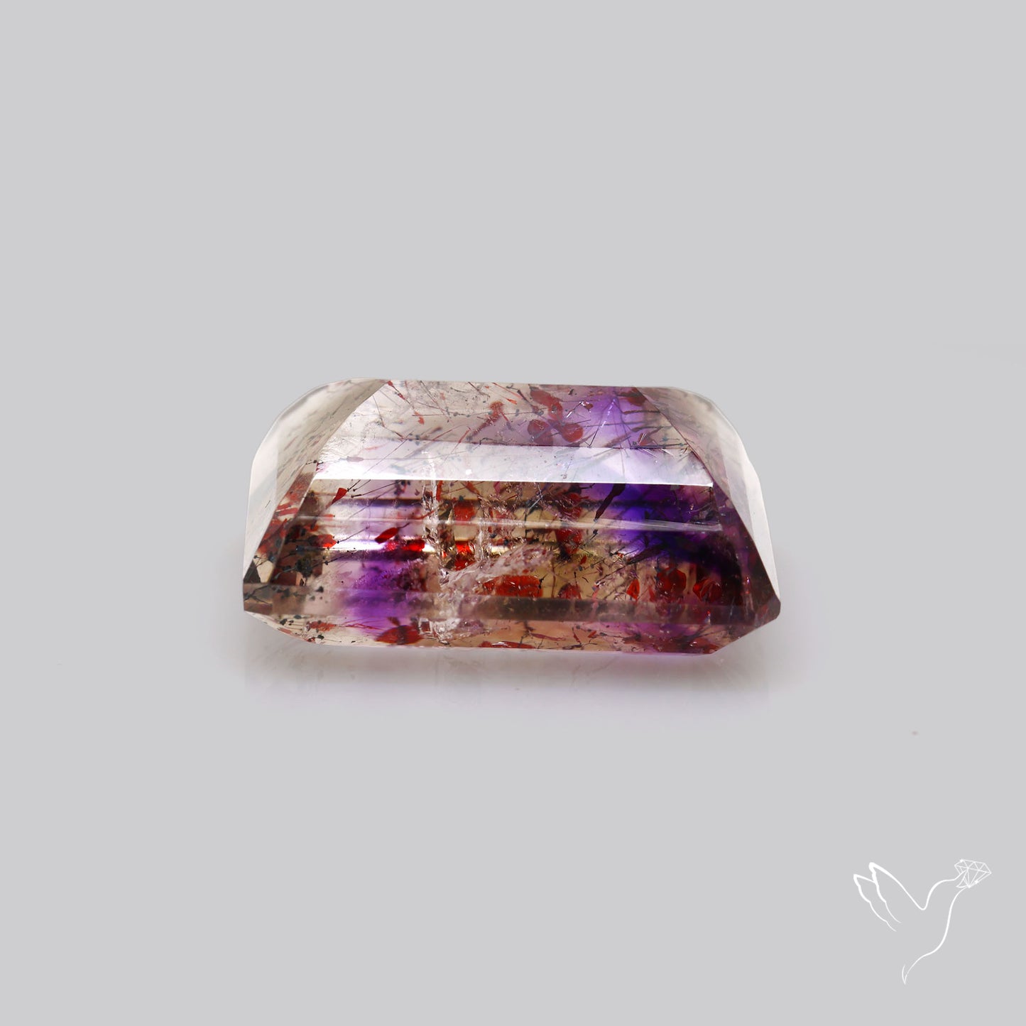Faceted Lepidocrocite In Amethyst Super Seven Amethyst Fine Gemstone