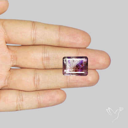 Faceted Lepidocrocite In Amethyst Super Seven Amethyst Fine Gemstone