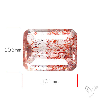 Bicolor Lepidocrocite In Amethyst Super Seven Amethyst Faceted Fine Gemstone