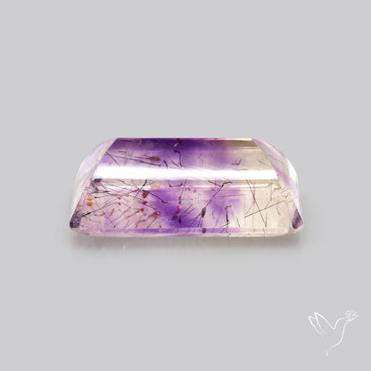 Faceted Lepidocrocite In Amethyst Super Seven Amethyst Fine Gemstone