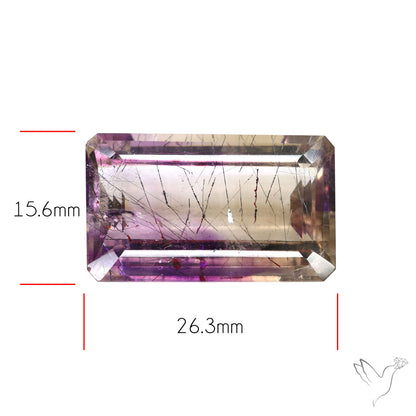 Faceted Lepidocrocite In Amethyst Super Seven Amethyst Fine Gemstone