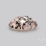 Diopside in Rose Quartz Faceted Fine Gemstone