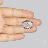 Diopside in Rose Quartz Faceted Fine Gemstone