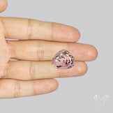 Diopside in Rose Quartz Faceted Fine Gemstone