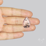 Diopside in Rose Quartz Faceted Fine Gemstone
