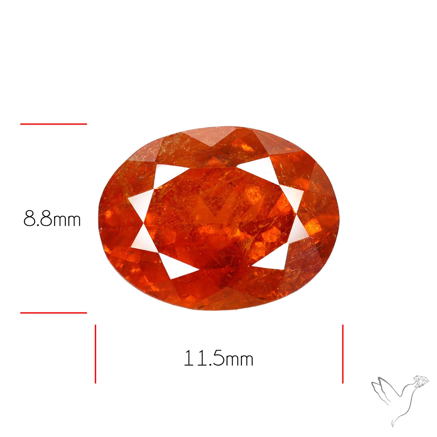Spessartite Orange Garnet Faceted Fine Gemstone