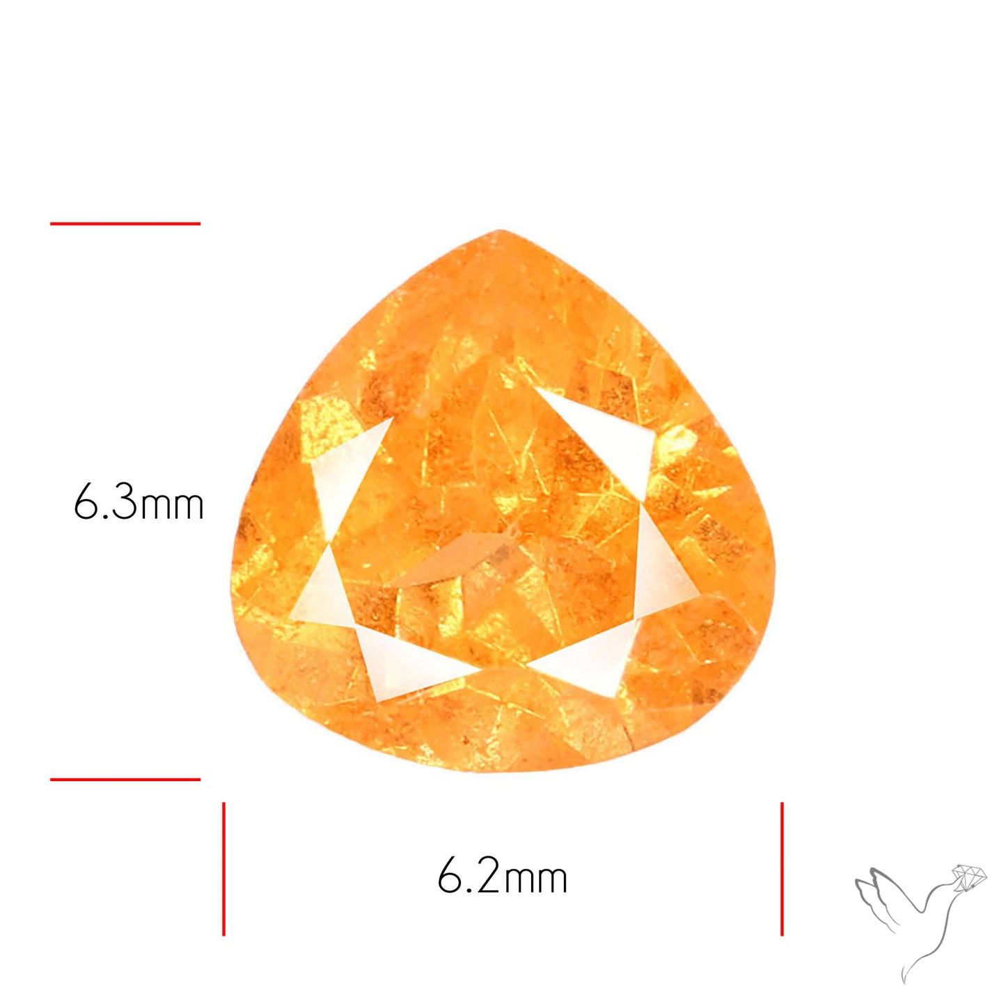 Spessartite Fanta Orange Garnet Faceted Fine Gemstone