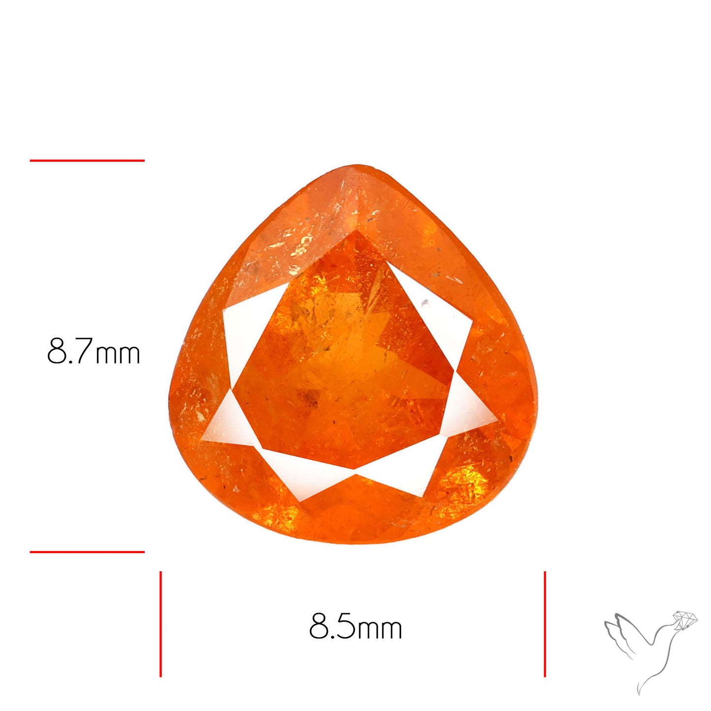 Spessartite Orange Garnet Faceted Fine Gemstone