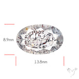 Lepidocrocite and Goethite In Quartz Faceted Fine Gemstone