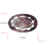 Lepidocrocite and Goethite In Quartz Faceted Fine Gemstone